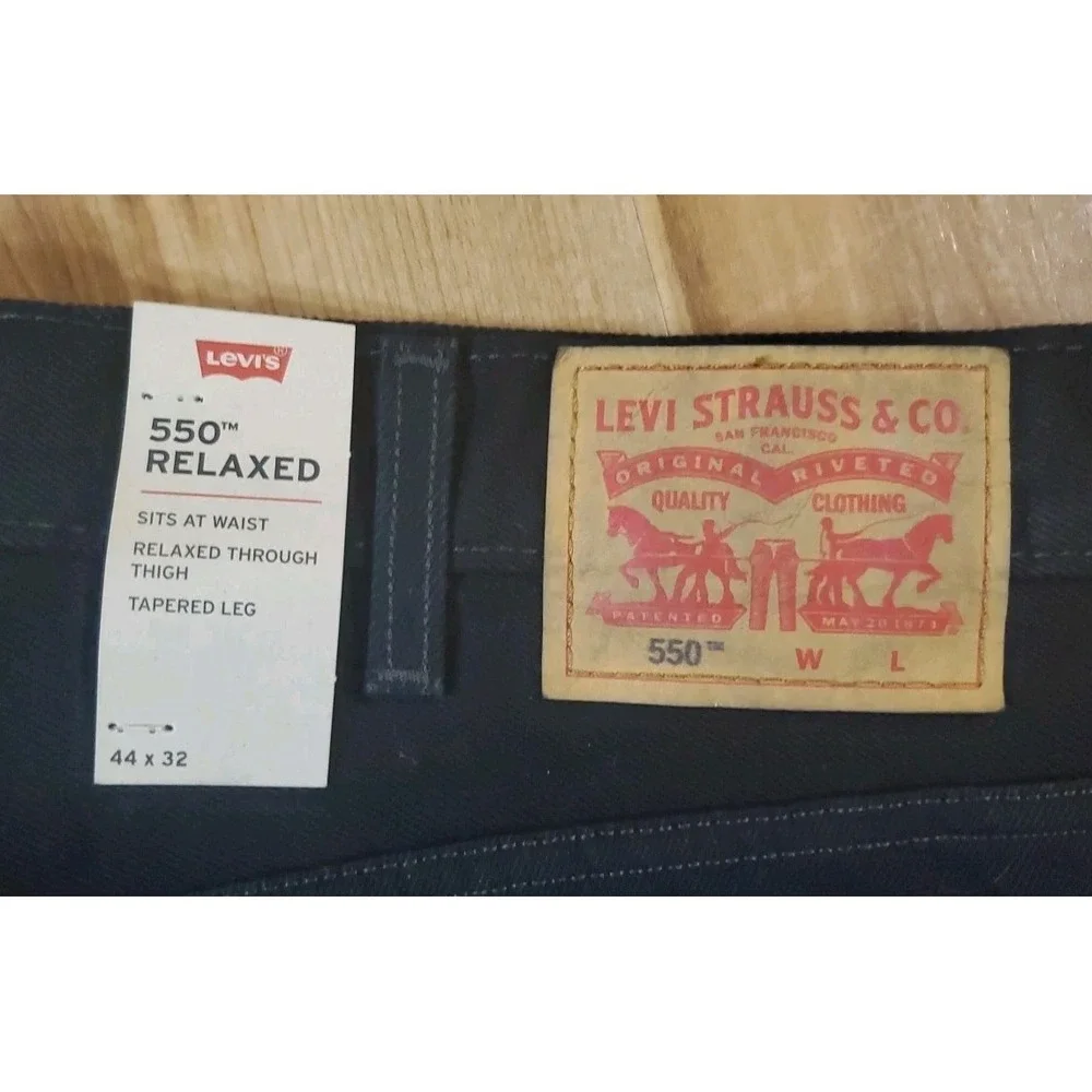 Levi's Big & Tall Men's 550 Relaxed-fit Jeans 44 x 32 NEW Black